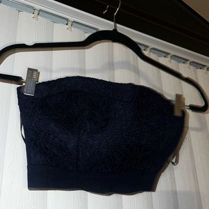 Strapless navy shirt